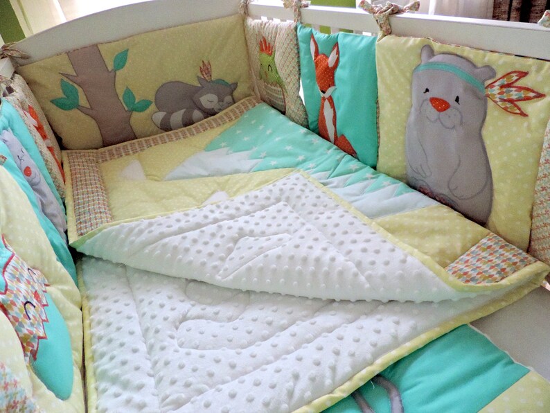 Tribal Nursery Bedding Gender Neutral Aztec Mountain Tribal Etsy