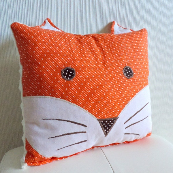 Fox Pillow - Fox cushion - Orange Fox pillow - Stuffed Animal- Woodland Nursery Decor - Fox Plush -  Baby Gift -  Baby Gift Ideas - Baby Boy