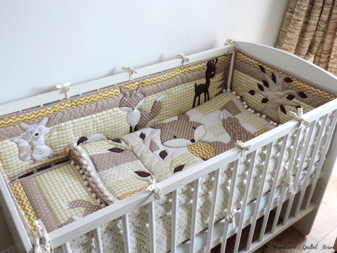 Gender Neutral Woodland Nursery Bedding Set Woodland Nursery Etsy