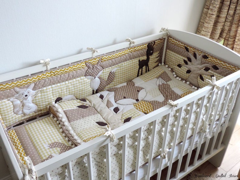 Gender Neutral Woodland Nursery Bedding Set Woodland Nursery Etsy