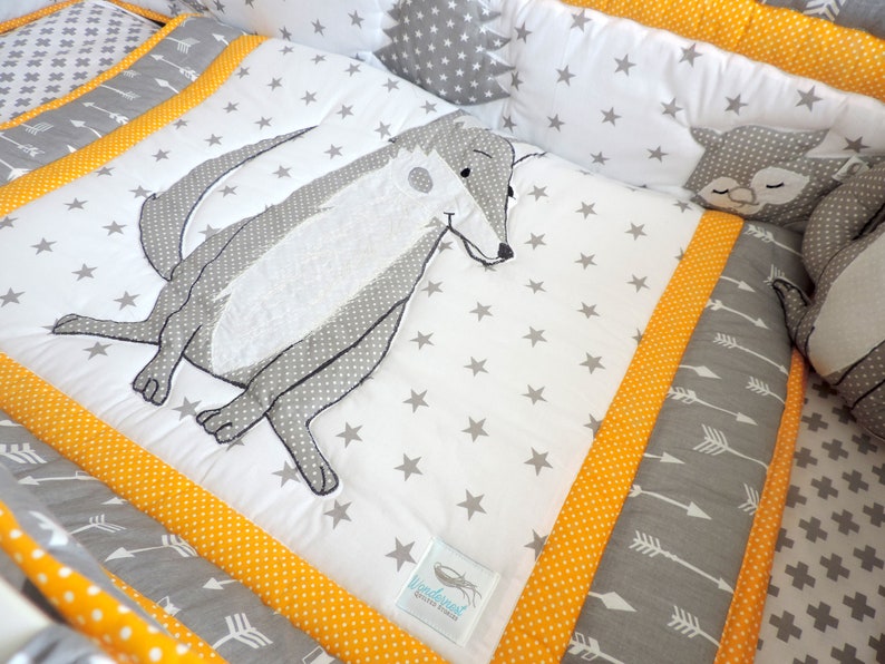 WolF Crib Bedding Woodland Baby Bedding Wolf Blanket Quilt Etsy