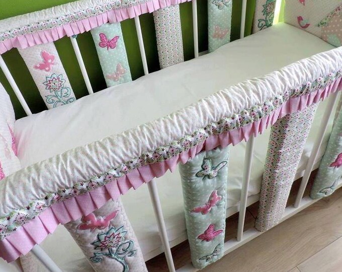 Baby Cot Bar Bumpers Crib Rail Cover Cotton Baby Bedding Etsy