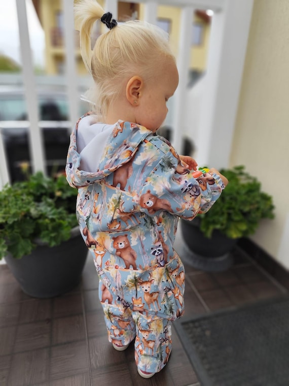 ウッドランドソフトシェルベビー幼児用オーバーオール、キッズソフト 