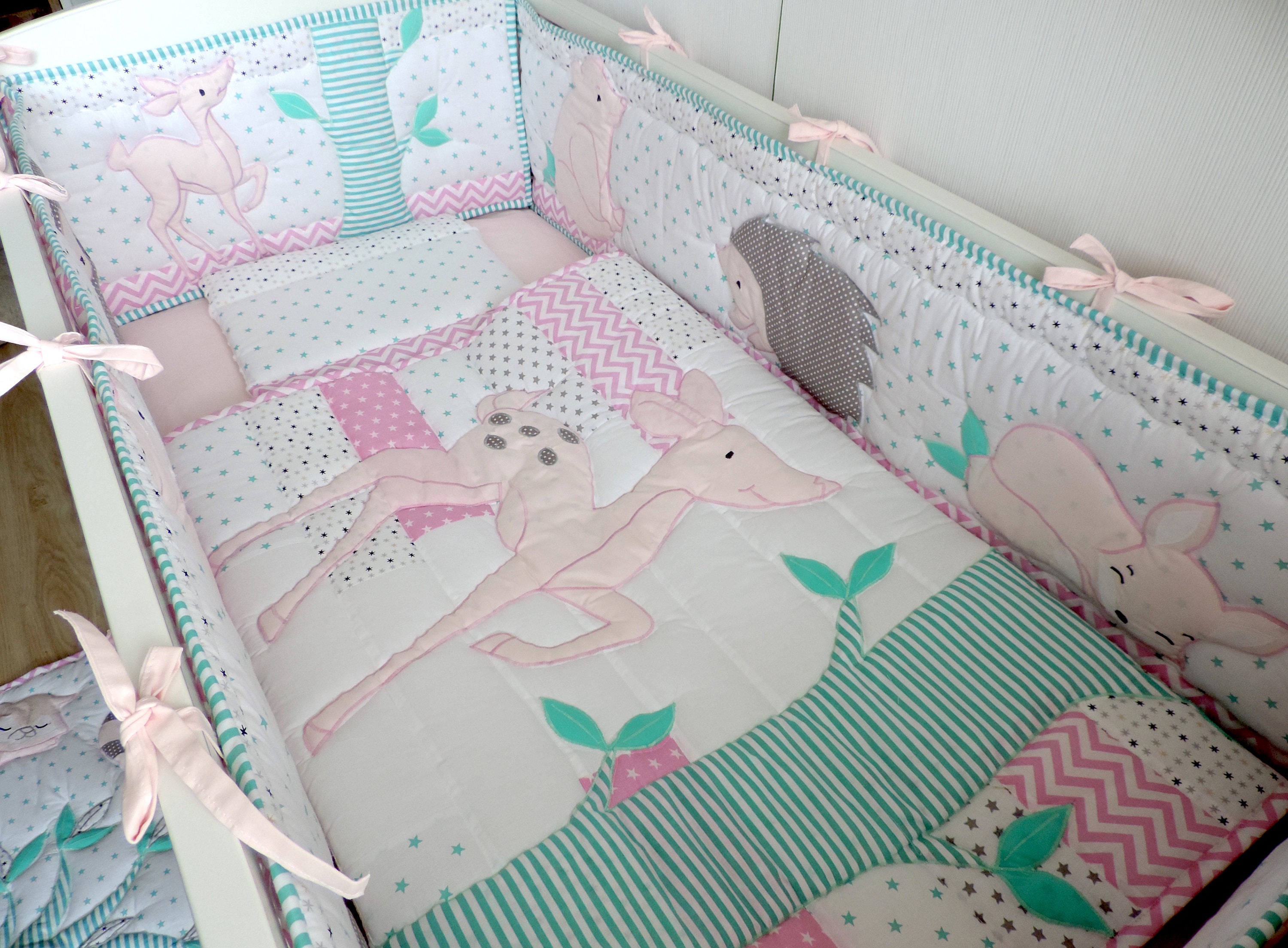 Deer Bedding Crib for Girl Deer Nursery Bedding Deer Baby Etsy