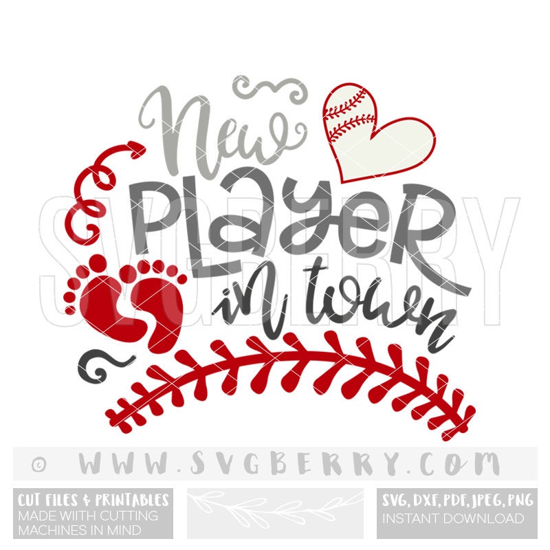 Download New Player in Town SVG Baseball SvG / baby boy coming home ...