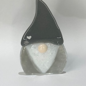 tea light holder fused glass / gonk / gnome/ candle screen / tea light holder/ candle holder
