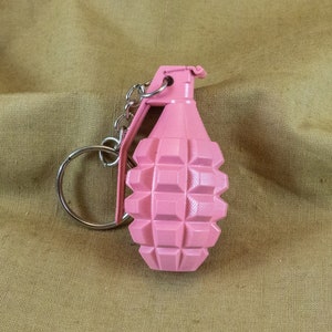 Grenade Keychain - Cute Grenade Keychain, Alternative Key Ring, Military gift, Creepycute Kawaii, Badass Daughter Keyring, Jinx key chain