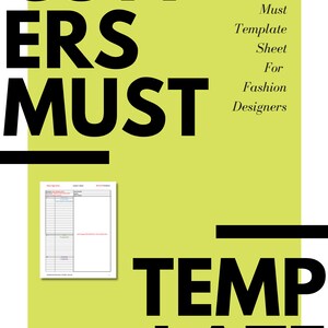 Microsoft Office template for fashion collection; fashion design tools spreadsheet; Cutter&#39;s must design templates for clothing tech pack