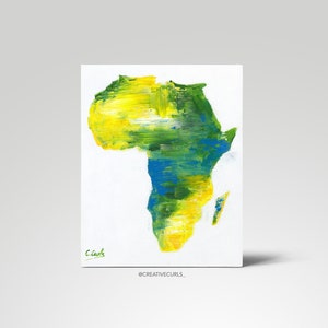 Africa, African Decor, African Painting, Africa Art, Africa Art Print, African Artwork, Africa Wall Art, Landscape Art, UNFRAMED