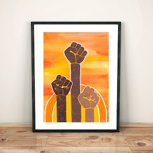 Black Power, Black Lives Matter, Black Power Art, African American Art, Afrocentric Art, Black Love, Civil Rights Art, Human Rights UNFRAMED