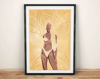 Black Art, Black Girl Art, Black Woman Art, Black Art Print, Black Girls, Black Women Art, Melanin, Black Girl Magic, Sureya, UNFRAMED