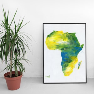 Motherland, African Print, African Painting, Africa Art, Africa Art Print, African Artwork, Africa Wall Art,, UNFRAMED