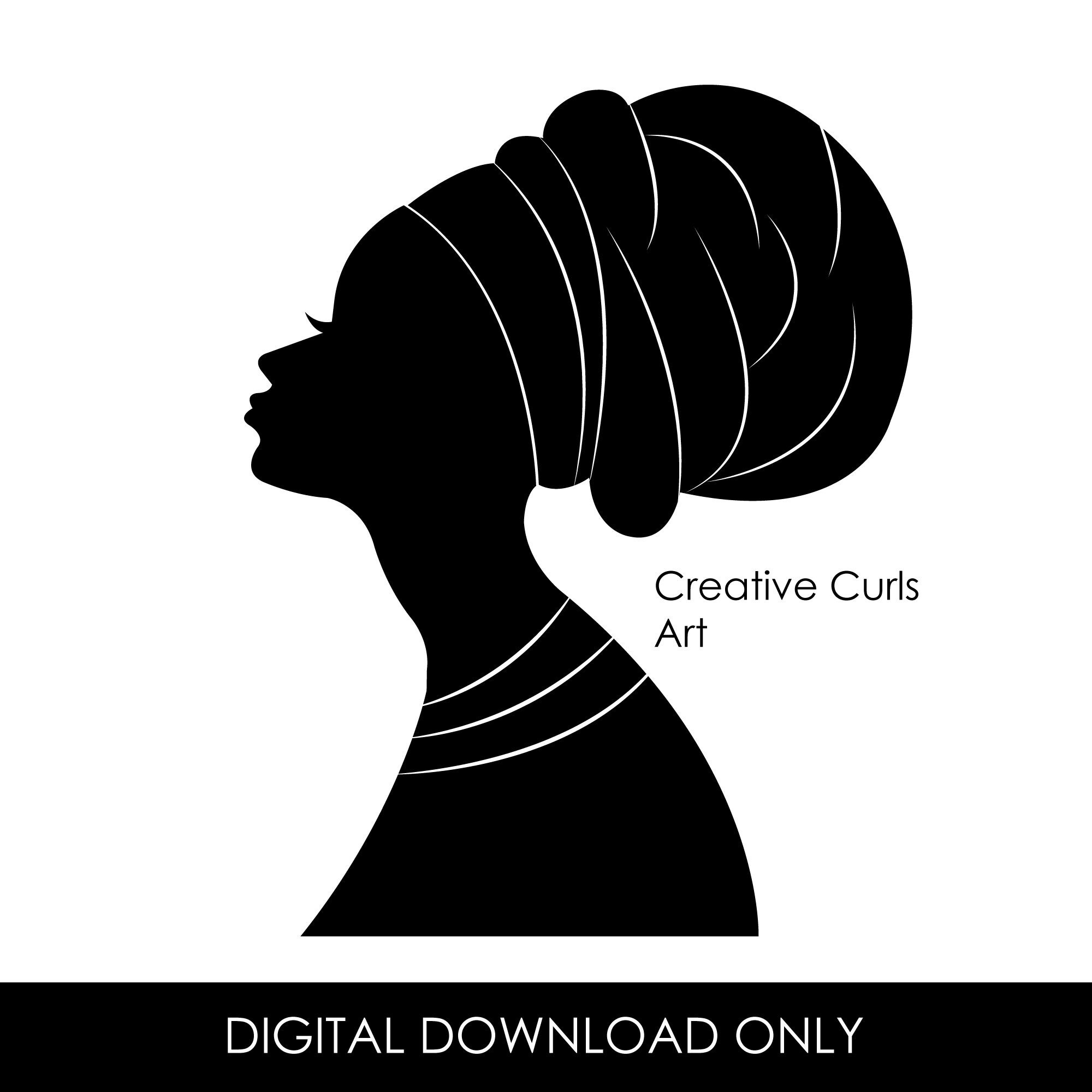 Download African Woman Svg African Headscarf African American Woman Etsy