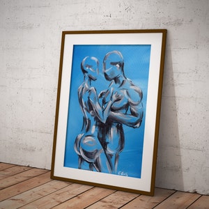 Black Love, Black Couple, Nude Art, African American Art, Open Souls