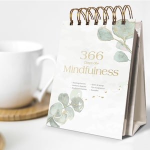 Daily Inspirational Flip Desk Calendar – Mindfulness, reusable calendar, positive messages, inspiring quotes, affirmations, reflection