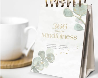 Daily Inspirational Flip Desk Calendar – Mindfulness, reusable calendar, positive messages, inspiring quotes, affirmations, reflection