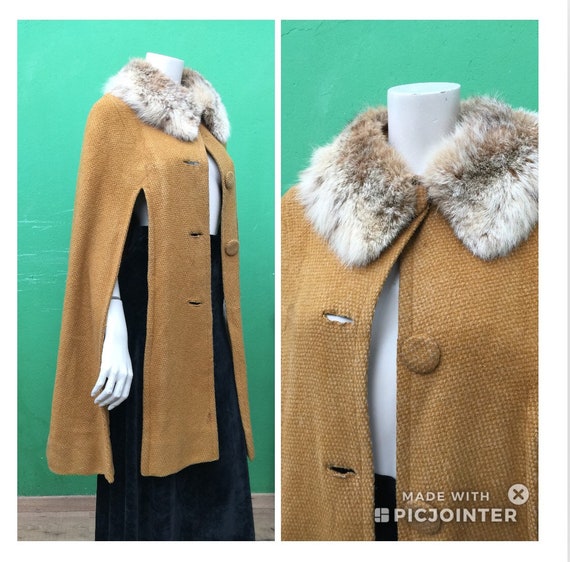 Wool cape | 60s WOOL VINTAGE CAPE | Fashion wool c