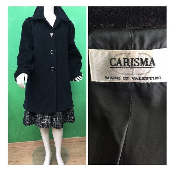 VALENTINO WOOL BLACK Coat Vintage Valentino Vintag