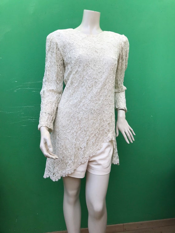 LACE MINI DRESS | Fashion Cream Lace Mini Dress| … - image 1