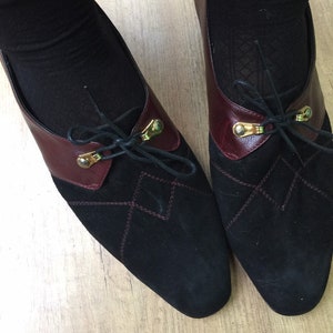 FASHION LEATHER SHOES | Black burgundy leather shoes| Deskstock leather shoes | 39 leather shoes|  Suede lace-up shoes