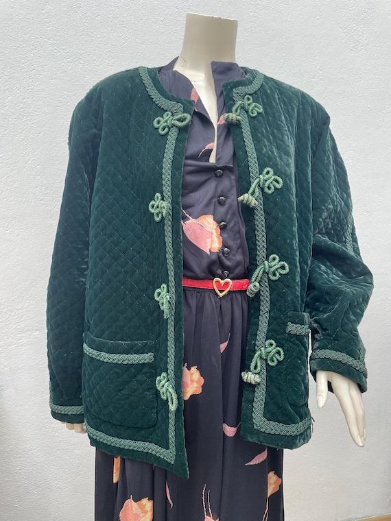 MARIO BORSATO JACKET | Style Velvet Jacket | Luxury Silk Velvet Jacket | 1920s Style | Green Velvet Jacket | Fashion Rare Velvet Mario Borsato