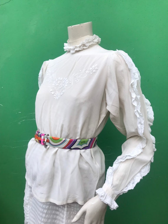 VINTAGE-ANCIENT SILK Blouse | ancient handmade bl… - image 3