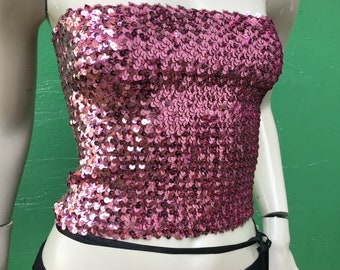 F/1 VINTAGE TOP EMBROIDERED | Roses Sequins embroidered top 80s|Vintage sequin top|Fashionista top| Fashionable vintage top