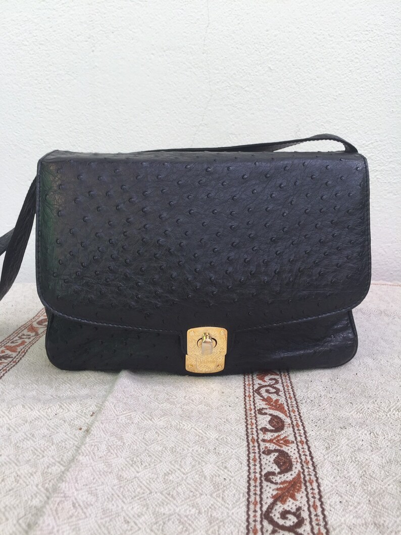 ostrich leather bag