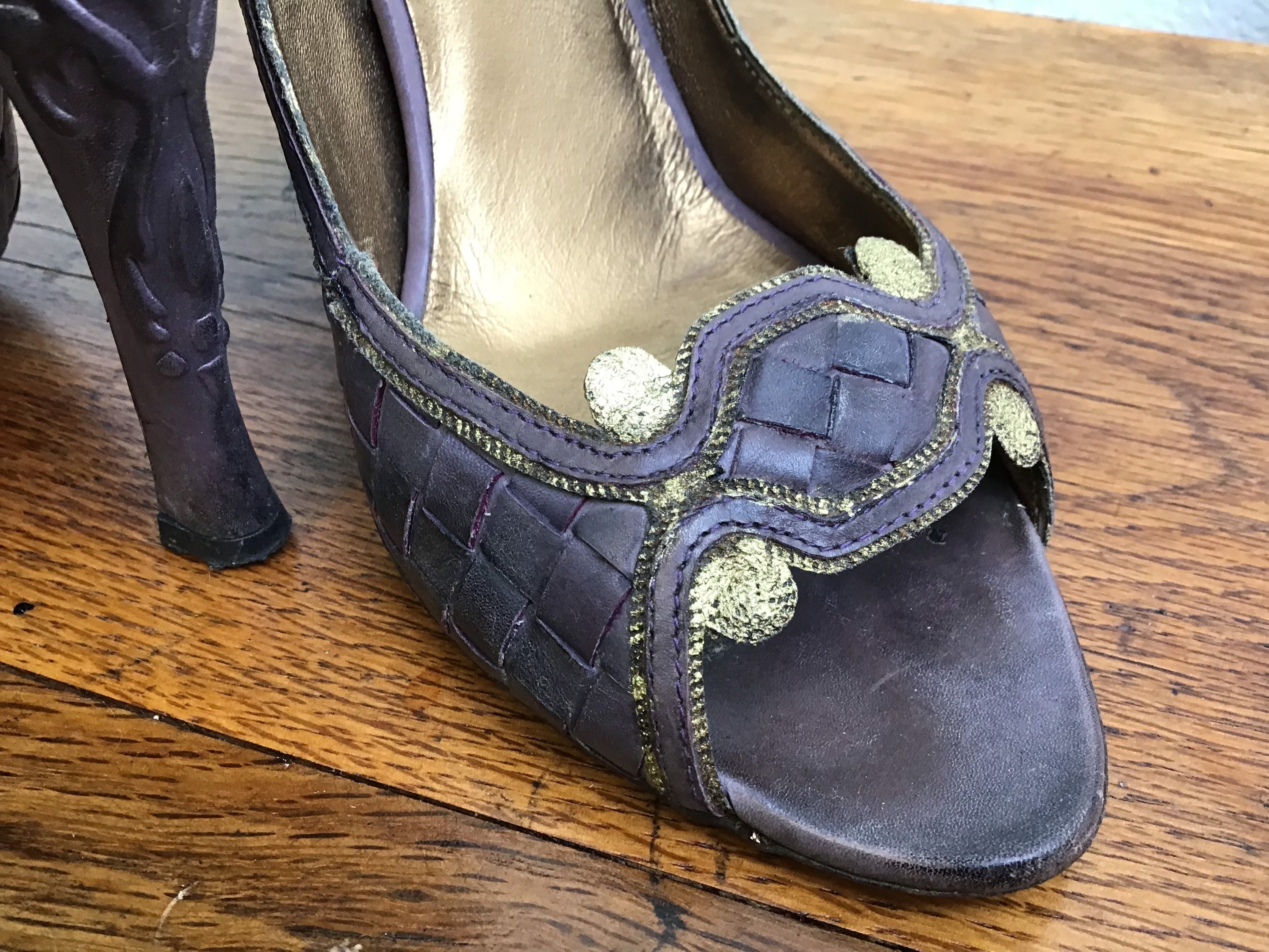 BOTTEGA VENETA サンダル | 編み込みレザーサンダル | ヴィンテージ