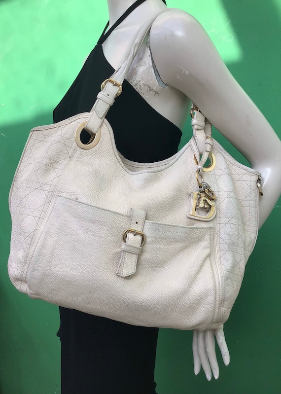 Cream leather shoulder bag sale