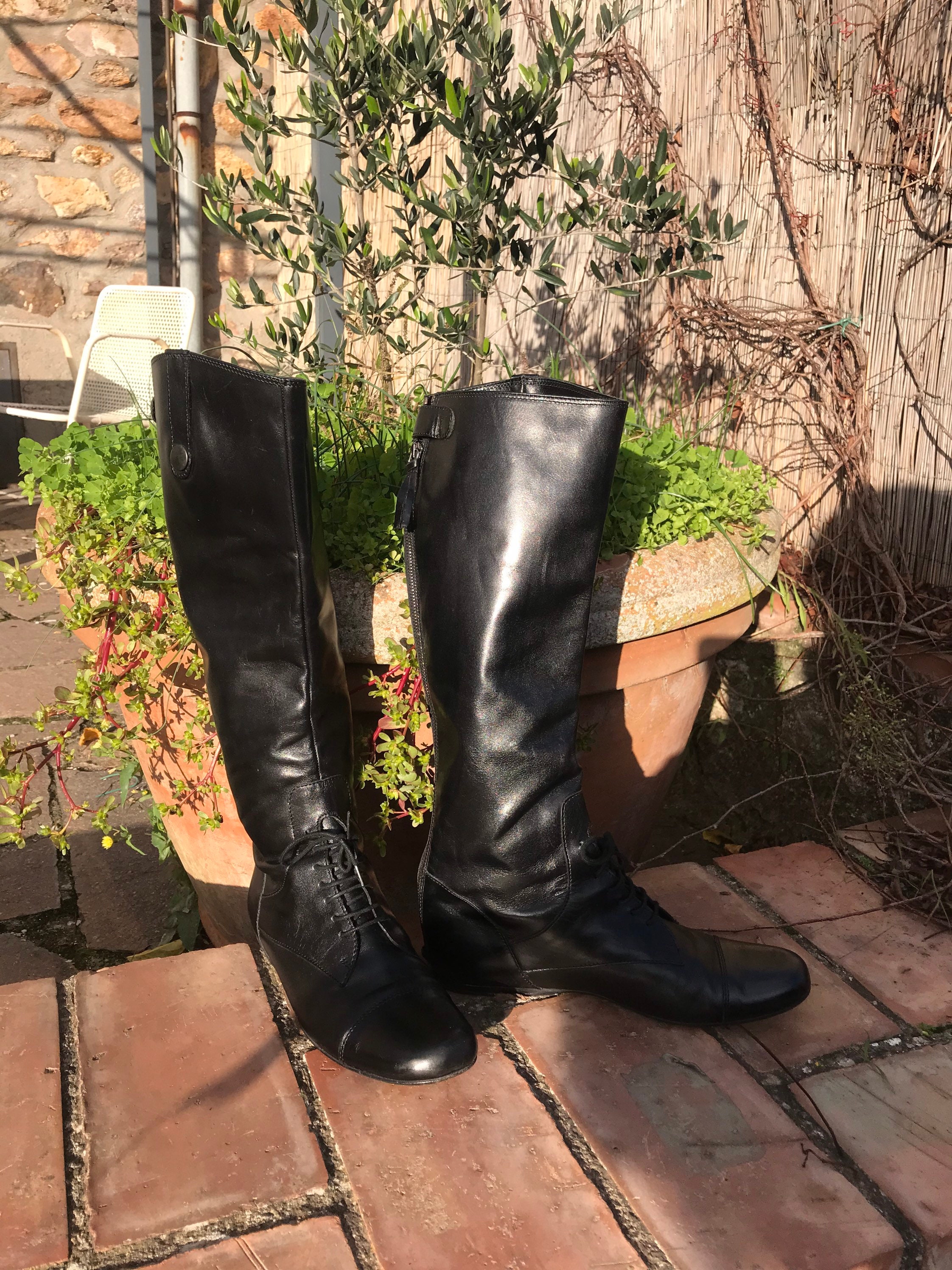 miumiu leather boots 29.0cm