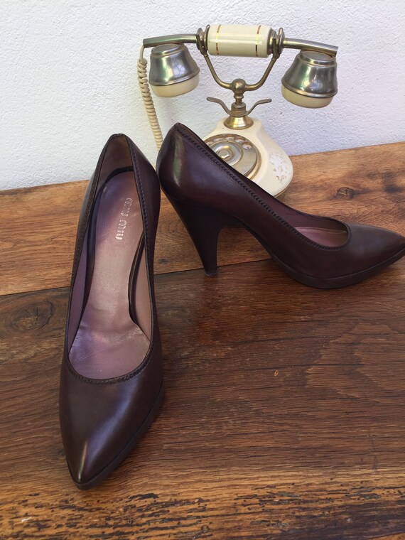 MIU MIU LEATHER Decollete | Miu Miu vintage shoes