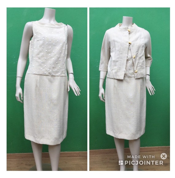30s VINTAGE EMBROIDERY SET Cotton Vintage dress Sa