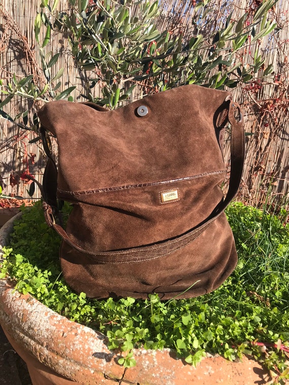 FERRE SUEDE SHOULDERBAG | 90s Sacca Ferre leather