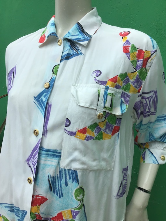 A/1 90s VINTAGE Shirt | Fashion Vintage Printed S… - image 1