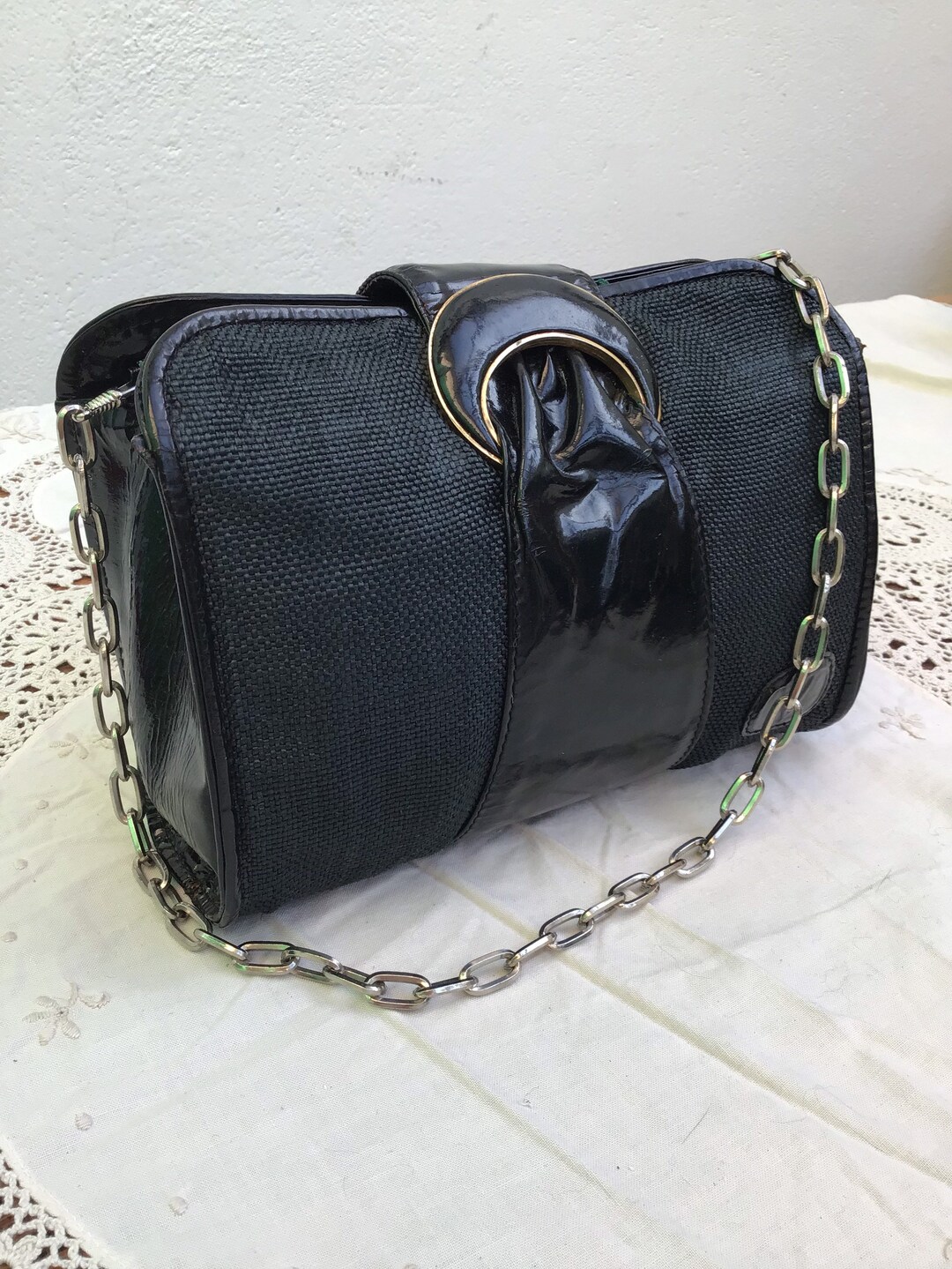 VALENTINO GARAVANI エピレザー トートバッグ ヴィンテージ VALENTINO - VALENTINO ヴァレンティノ ヴィンテージ 千鳥格子柄