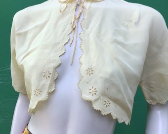 VINTAGE-ANCIENT BOLERO | Tailoring Silk top | Silk Bolero Handmade vintage | Fashion vintage Ancient Top