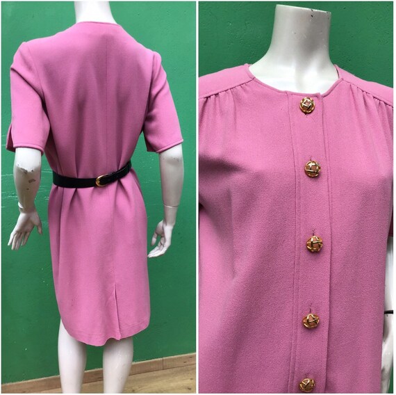 VALENTINO GARAVANI DRESS| 80s Vintage Fashion Dress | Wool Antique Pink  Dress | Wool Valentino Dress|| Valentino Vintage Fashion - Etsy