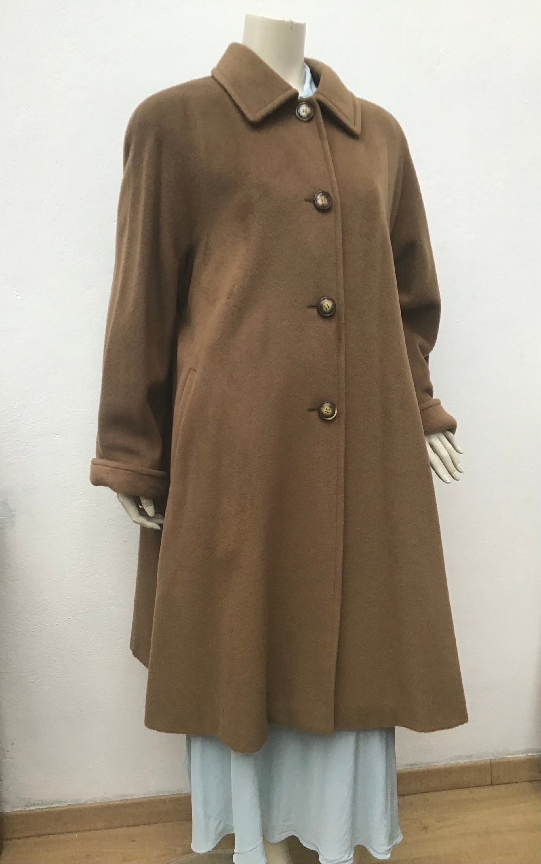 MARINA RINALDI / ウール•カシミヤ ロングコート 茶 a526 Marina Rinaldi Vintage Coat|camel CASHMERE COAT| Marina Rinaldi