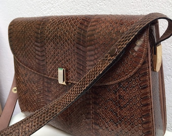 Snake skin handmade LUXURY VINTAGE BAG | 90s shoulderbag Luxury vintage Bag| Fashion girl | 90s precious leather bag| luxury bags