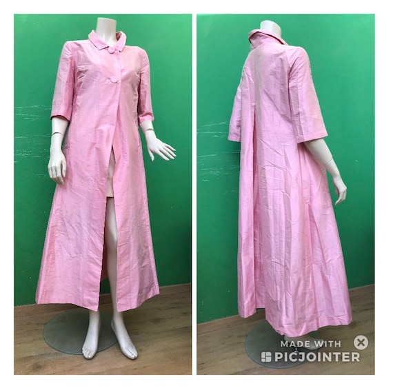 LONG SILK BLAZER Fashion Sartorial Pink Silk Blaze