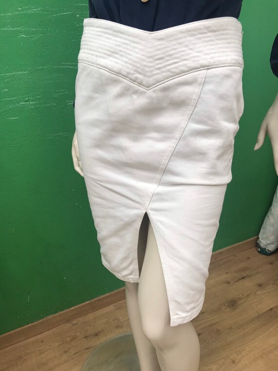 GUCCI WHITE SKIRT | Stretching cotton Mini skirt … - image 8