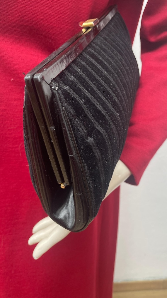 VELVET PATCHWORK POUCH | Black patchwork luxury p… - image 2