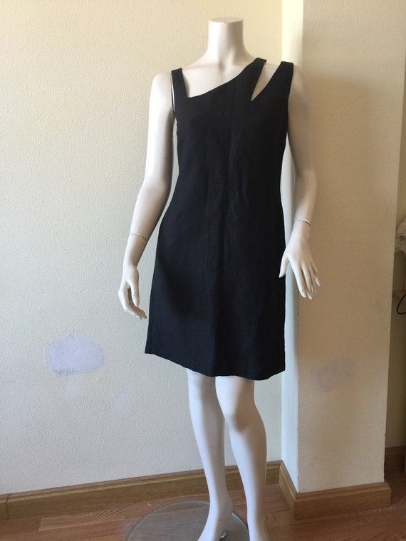 MARELLA LINEN BLACK Dress | Marella linen Mini dr… - image 8