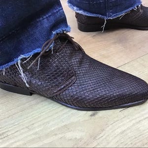 VINTAGE ANKLE BOOTS|Brown Python Ankle Boots|Florentine Craftsmanship ankle boots|Luxury leather ankle boots|Fashion vintage Boots|Ankle boot