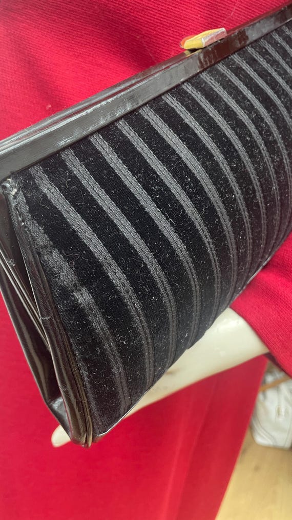 VELVET PATCHWORK POUCH | Black patchwork luxury p… - image 4