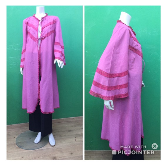 COTTON DRESSING GOWN | Handmade Boho dressing gow… - image 2