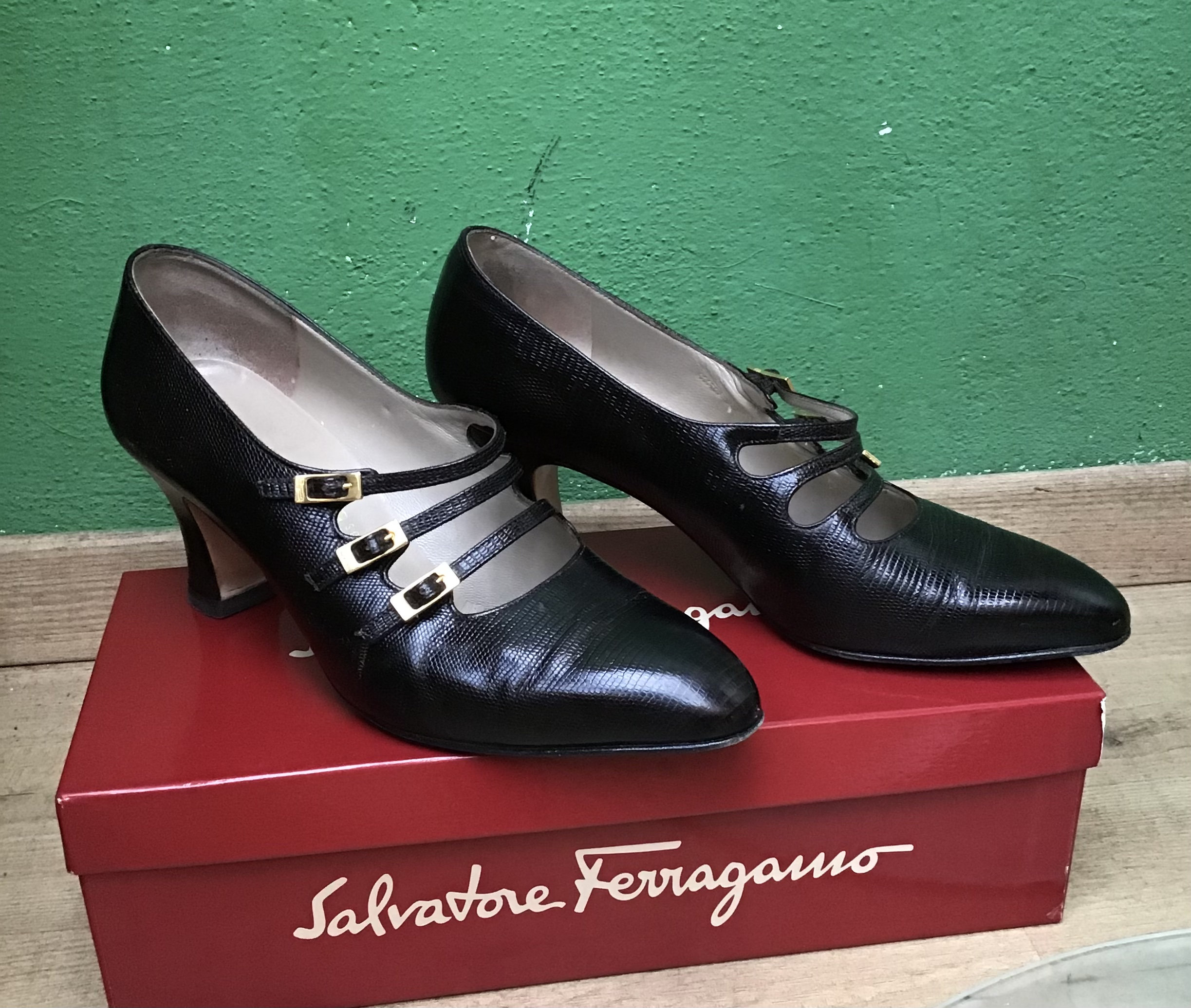 Ferragamo Vintage Shoes Salvatore Ferragamo Lizard Shoes Rare