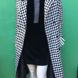 ヴィンテージ女性サイズ XL /XXL チェック柄ウール コート