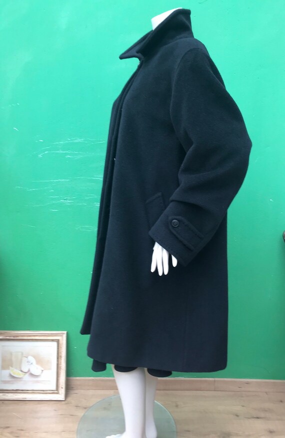 MARINA RINALDI-COAT | Black Cashmere Coat | Marin… - image 4